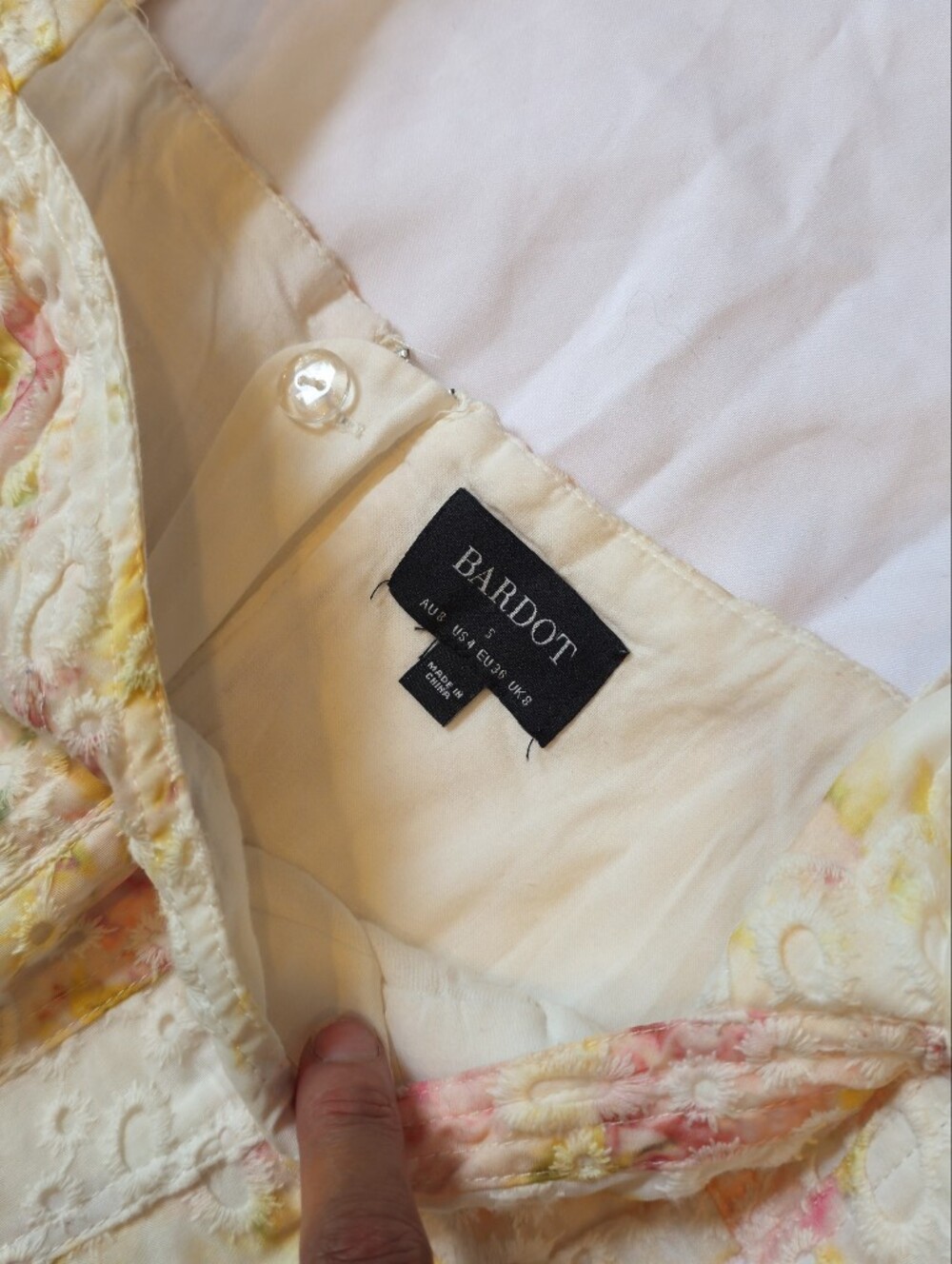 Bardot Floral Mini Dress S - Picture 5 of 7